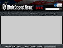 Tablet Screenshot of highspeedgear.com